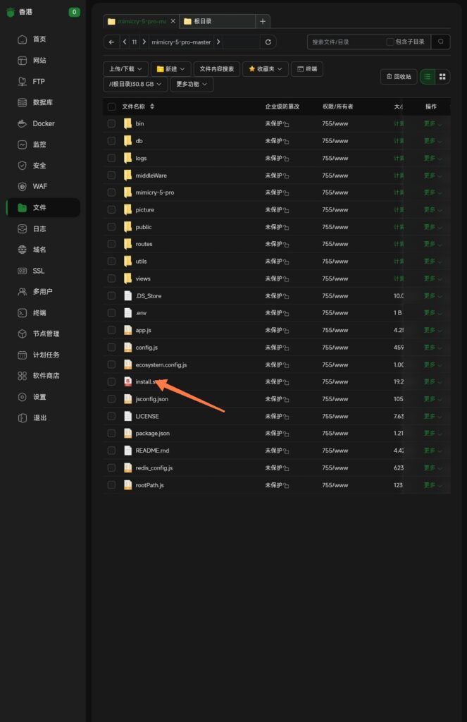 图片[11]-如何用宝塔面板搭建小枫拟态UI5.0Pro-龙域极客